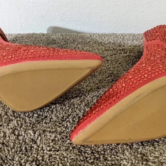 Elizabeth Tang Pumps Pointed Toe High Heel Glitter Rhinestone‎ Pink Sz. 10 NEW - Picture 9 of 10